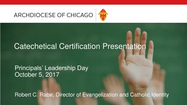 Catechetical Certification Presentation