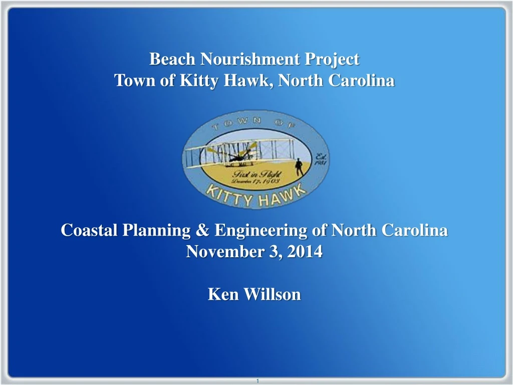 beach nourishment project town of kitty hawk