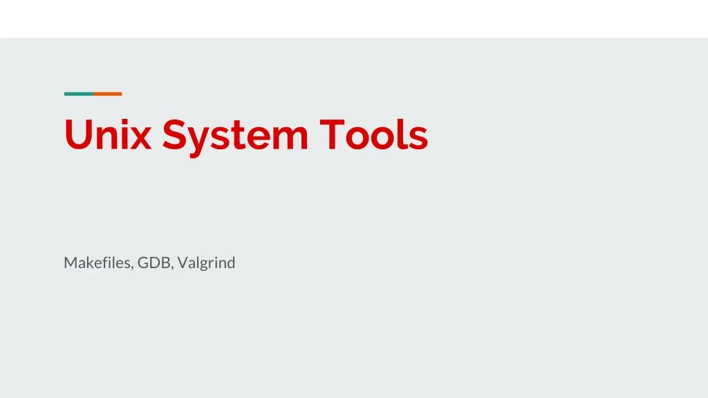 unix system tools