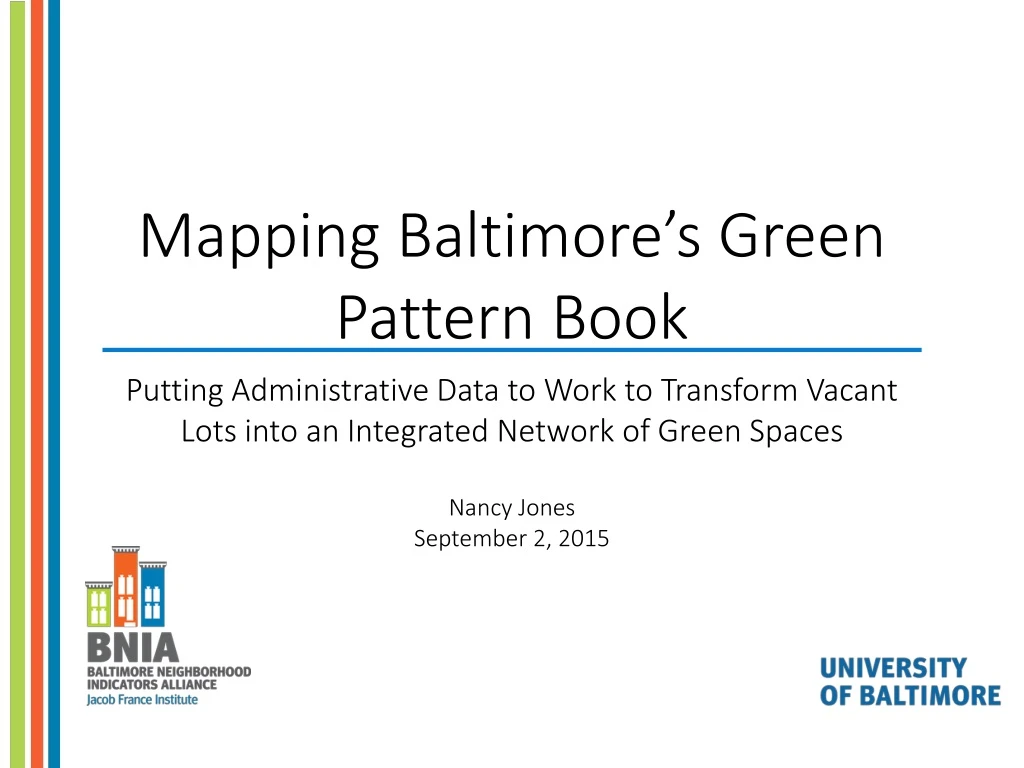 mapping baltimore s green pattern book