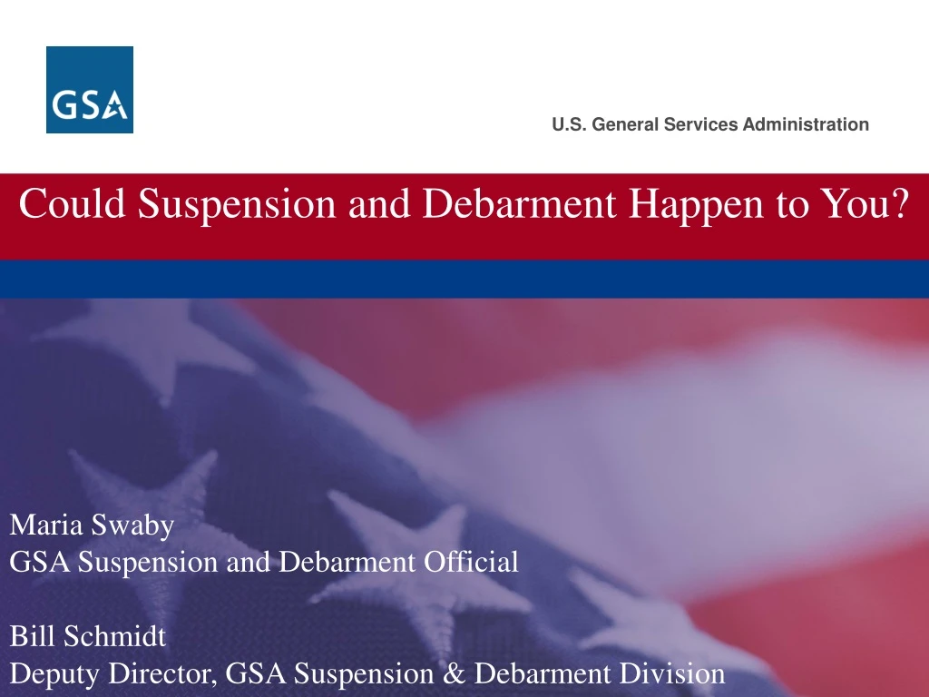 could suspension and debarment happen to you