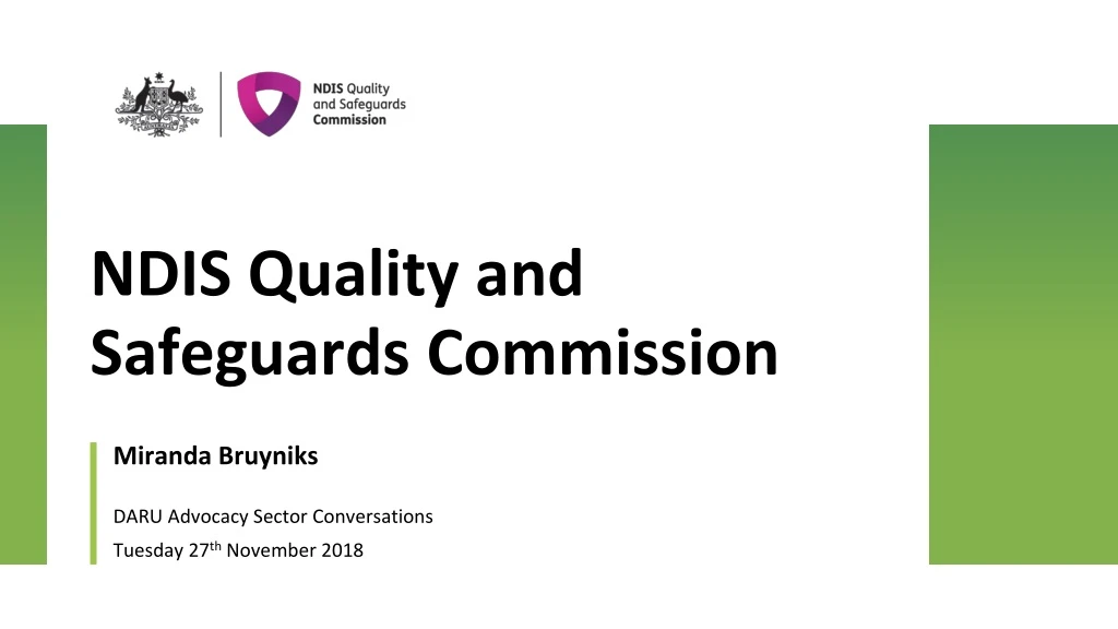 ndis quality and safeguards commission