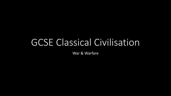 GCSE Classical Civilisation