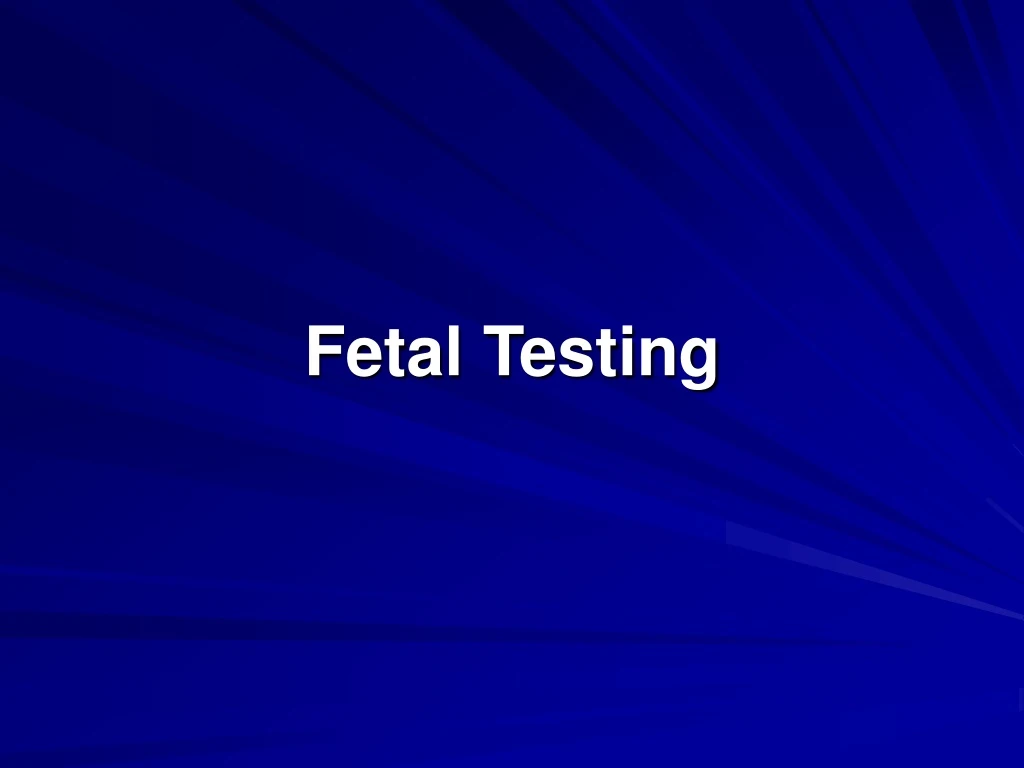fetal testing