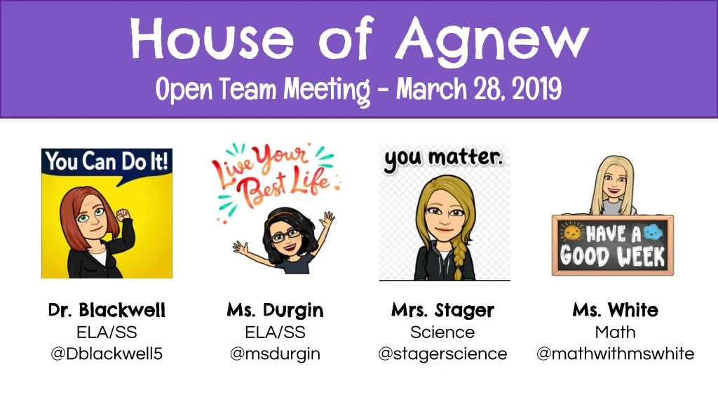 house of agnew open team meeting march 28 2019