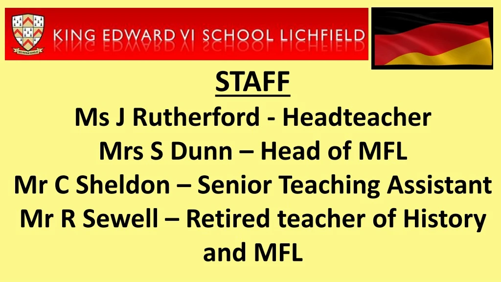 staff ms j rutherford headteacher mrs s dunn head