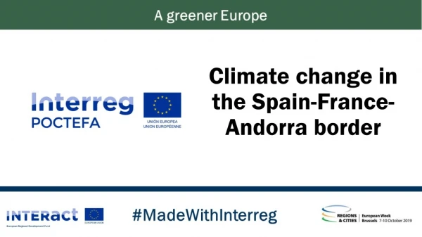 Climate change in the Spain -France-Andorra border