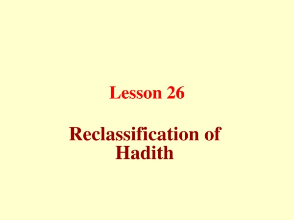 Lesson 26