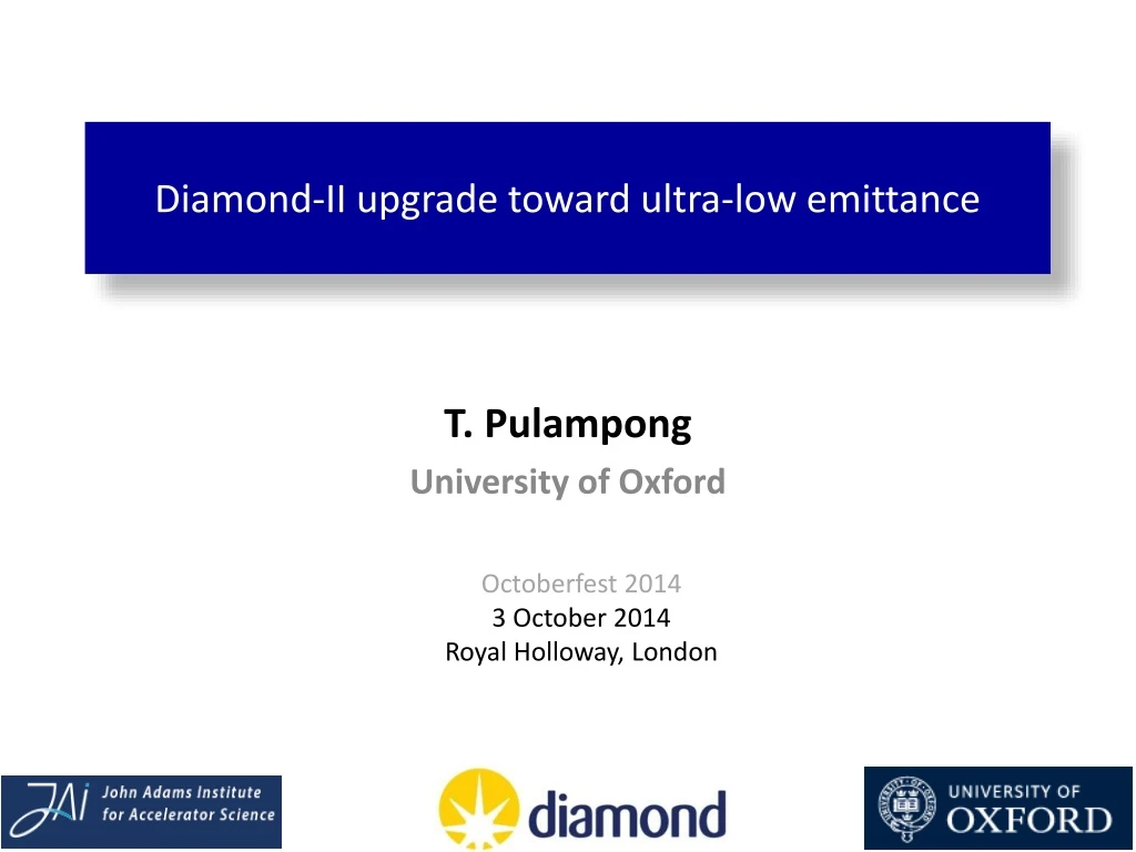 diamond ii upgrade toward ultra low emittance