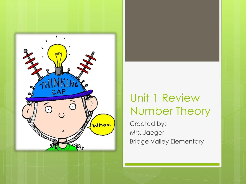 unit 1 review number theory