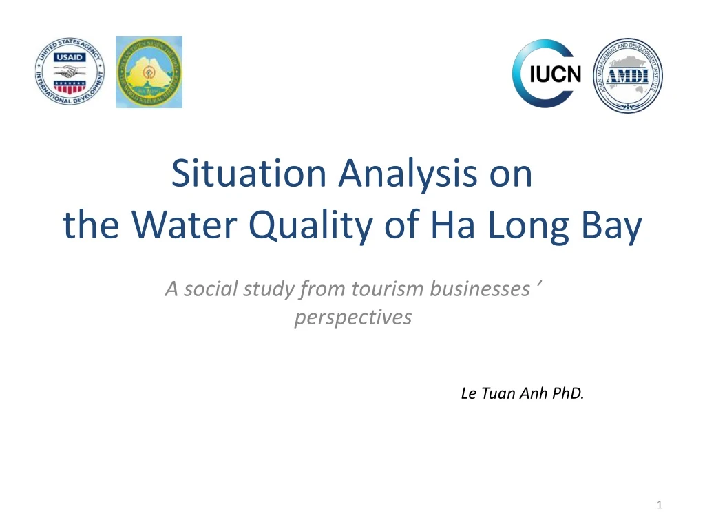 situation analysis on the water quality of ha long bay