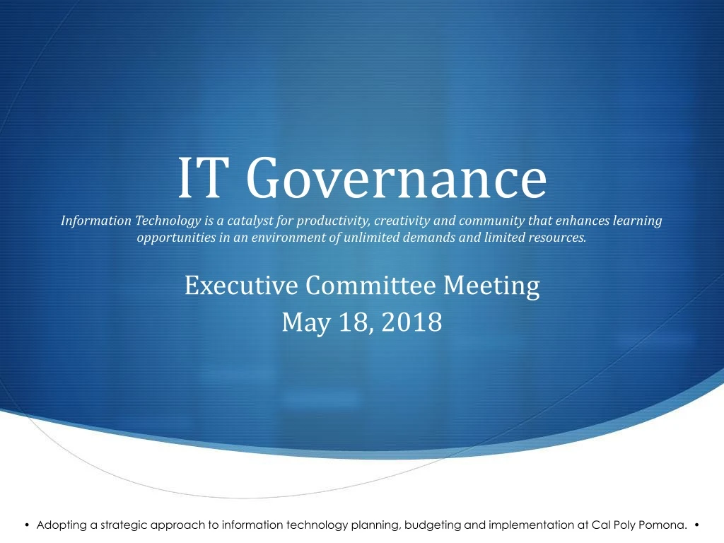 executive committee meeting may 18 2018