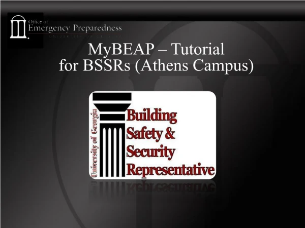 MyBEAP – Tutorial for BSSRs (Athens Campus)