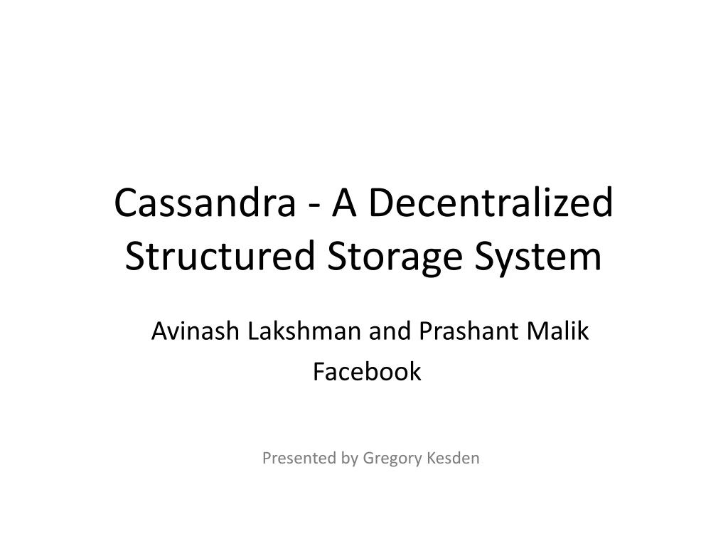 cassandra a decentralized structured storage system