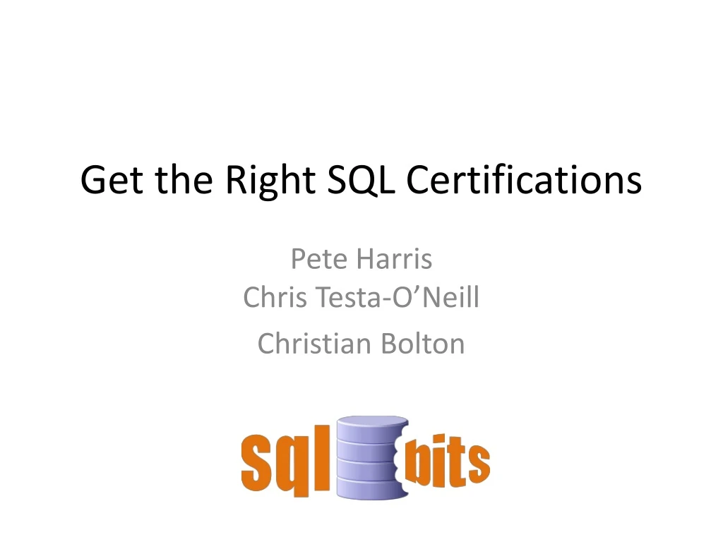 get the right sql certifications