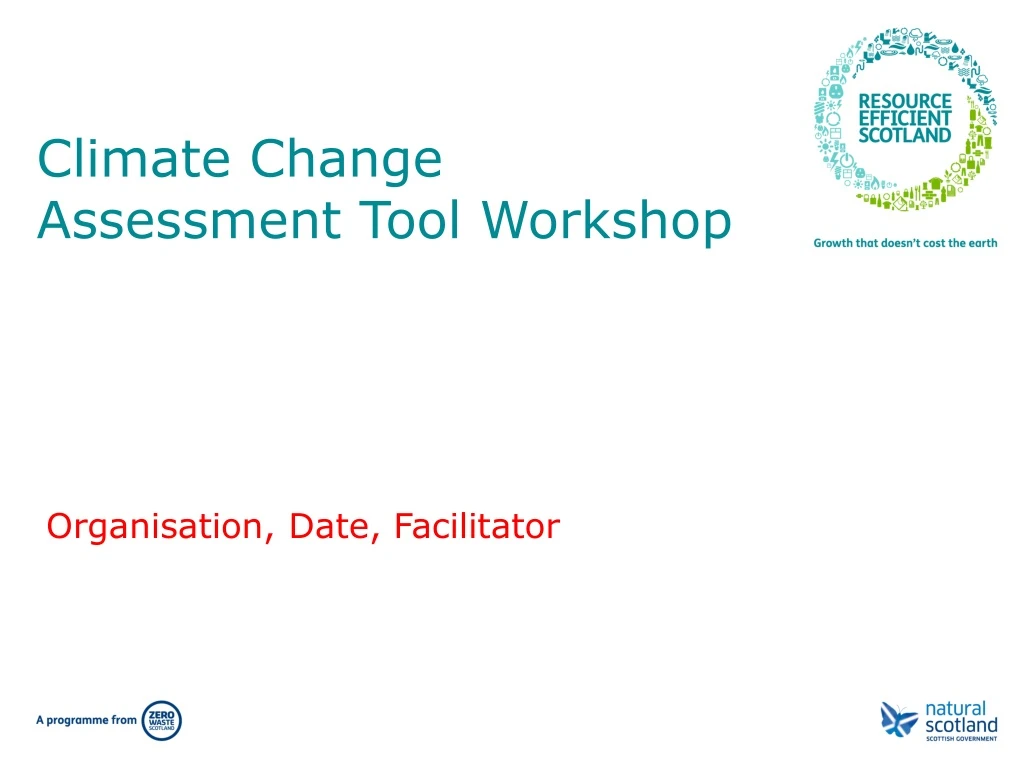 climate change assessment tool workshop
