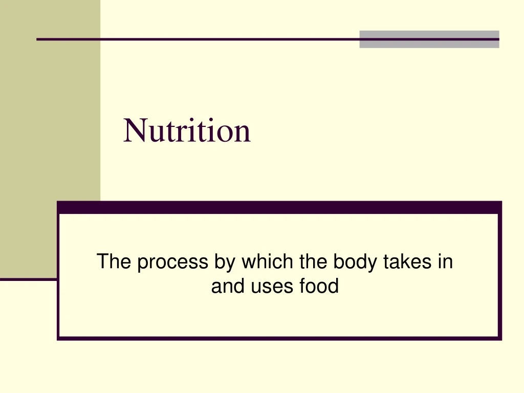 nutrition