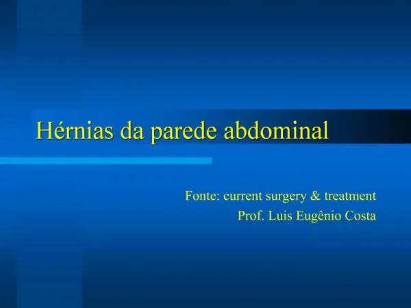 H rnias da parede abdominal