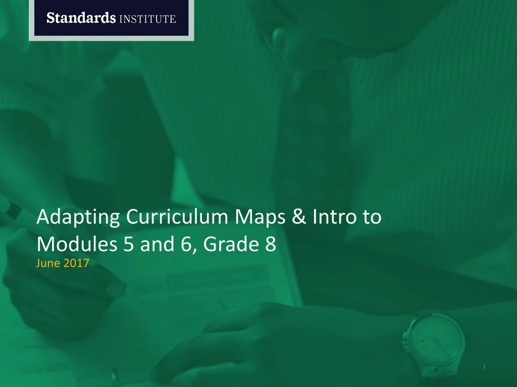 adapting curriculum maps intro to modules