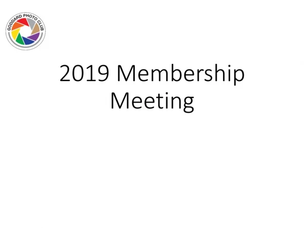 2019 Membership Meeting