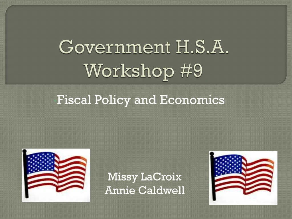 government h s a workshop 9
