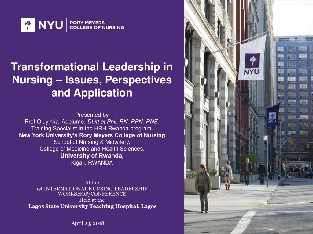transformational leadership in nursing issues perspectives and application