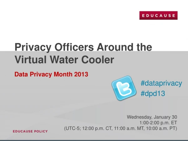 Privacy Officers Around the Virtual Water Cooler