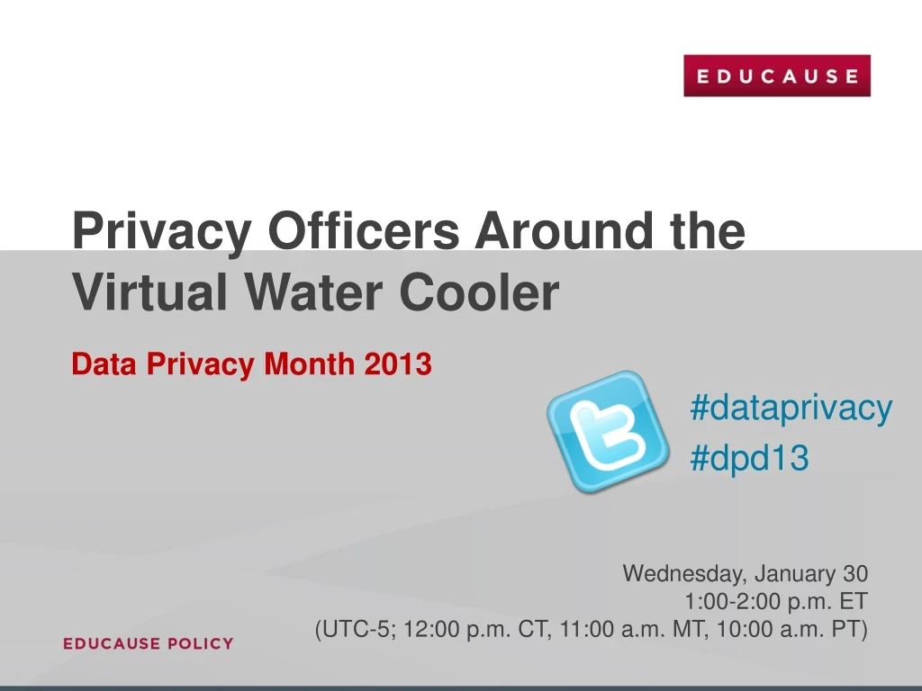 privacy officers around the virtual water cooler