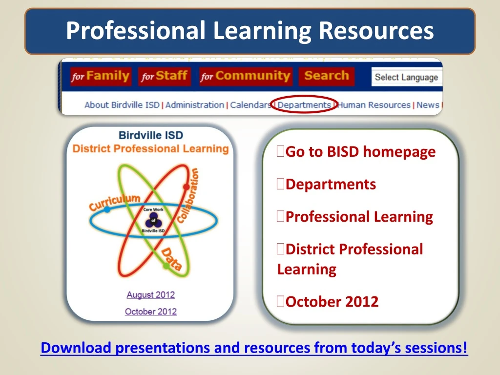 professional learning resources