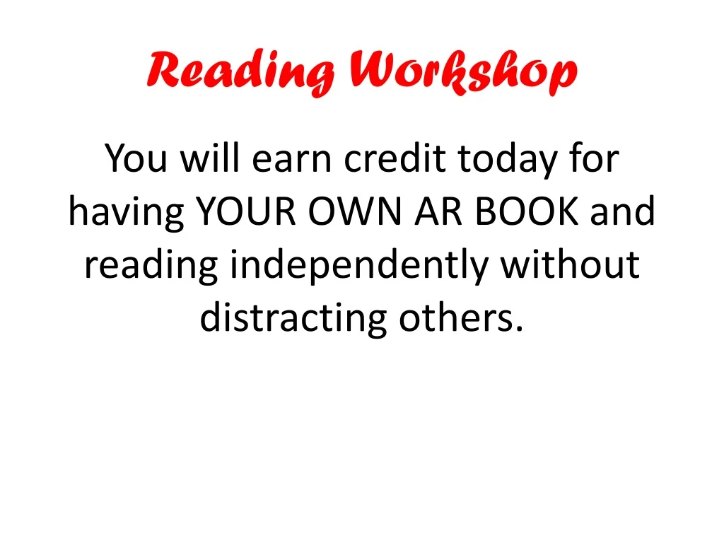 reading workshop