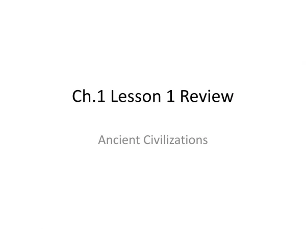 Ch.1 Lesson 1 Review