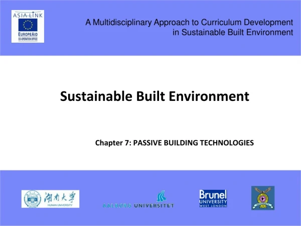 Sustainable B uil t Environment
