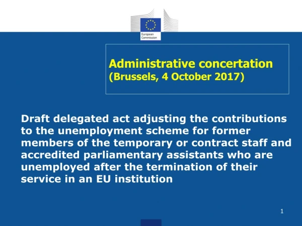 Administrative concertation (Brussels, 4 October 2017)