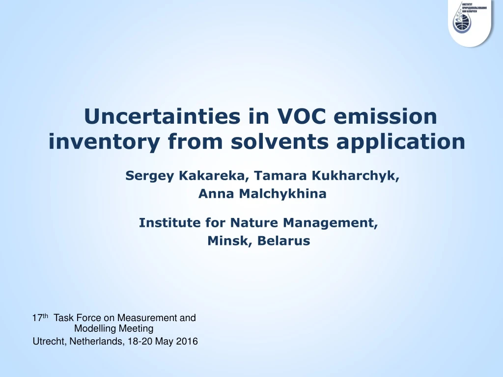 uncertainties in voc emission inventory from solvents application