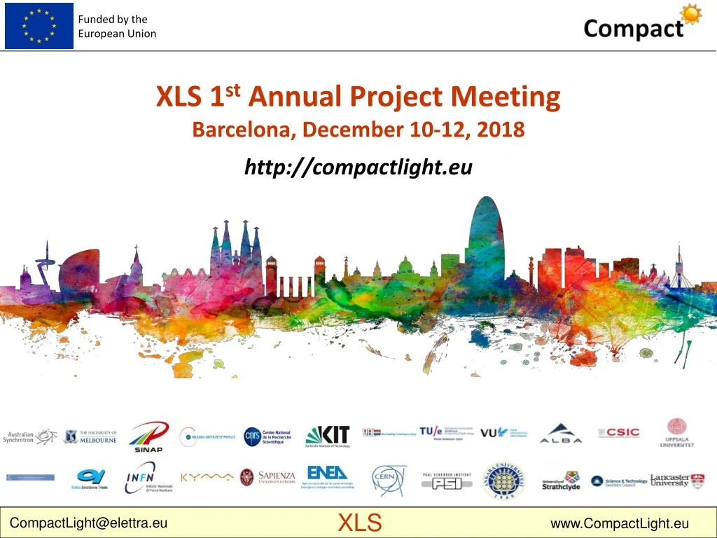 xls 1 st annual project meeting barcelona