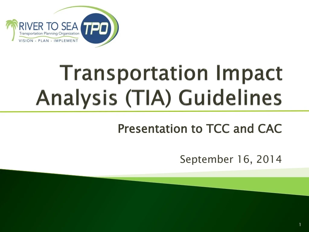 transportation impact analysis tia guidelines