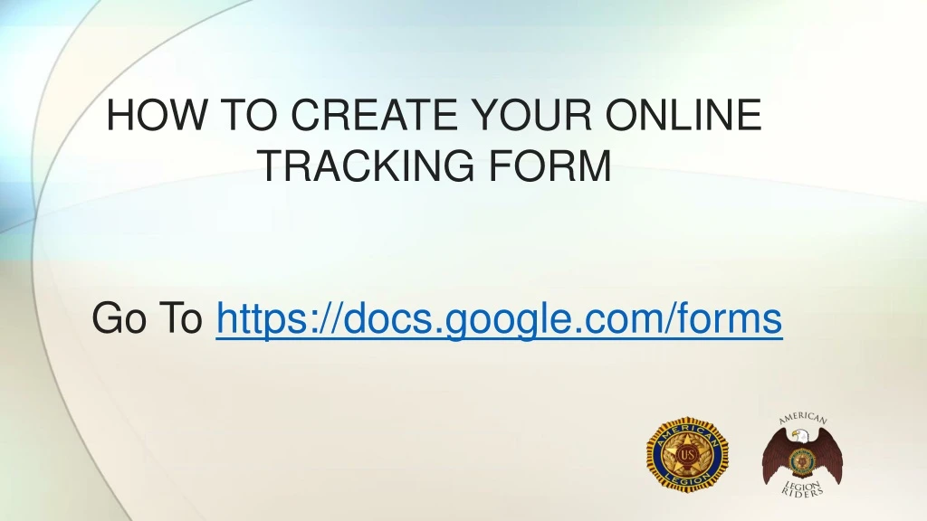 how to create your online tracking form