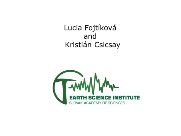 Lucia Fojtíková and Kristián Csicsay