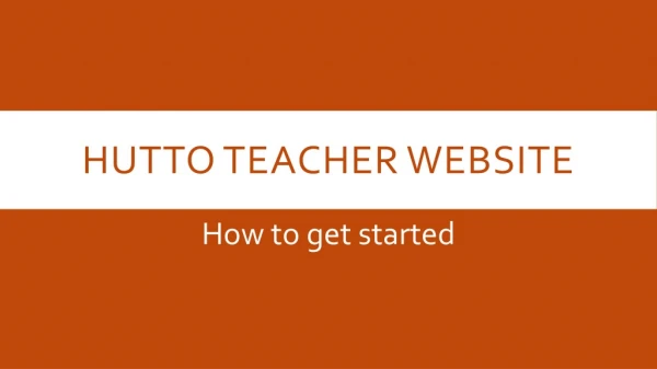 Hutto Teacher Website