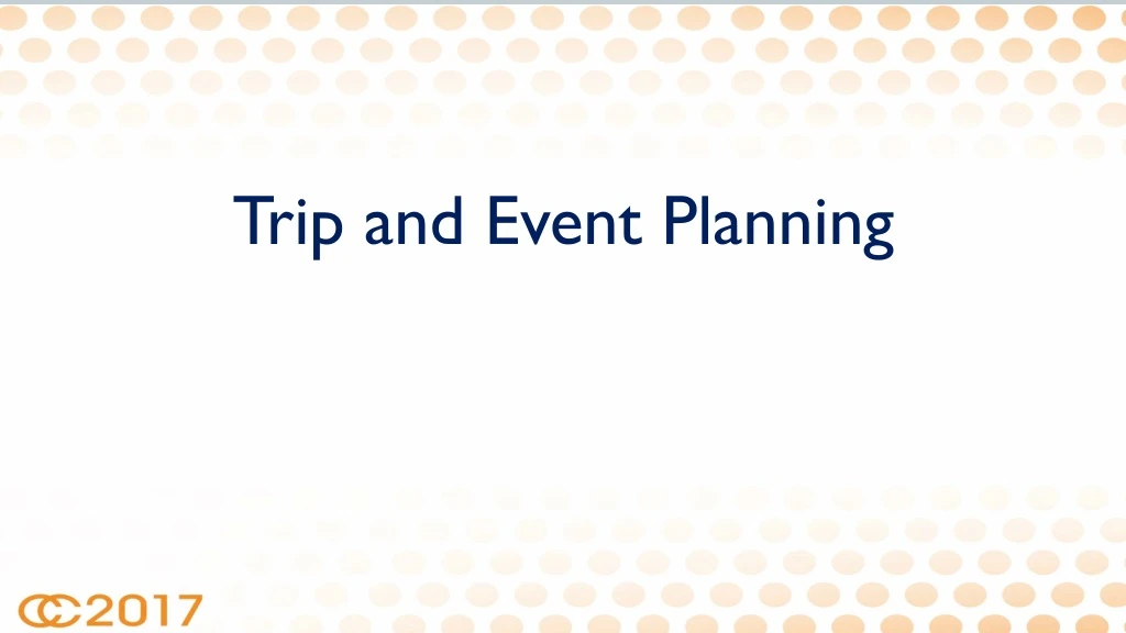 trip and event planning