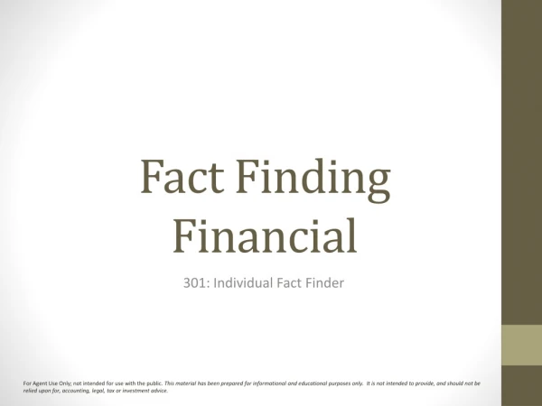 Fact Finding Financial