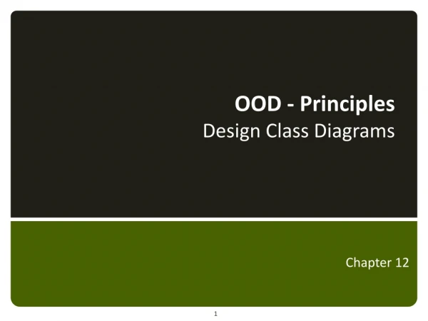 OOD - Principles Design Class Diagrams