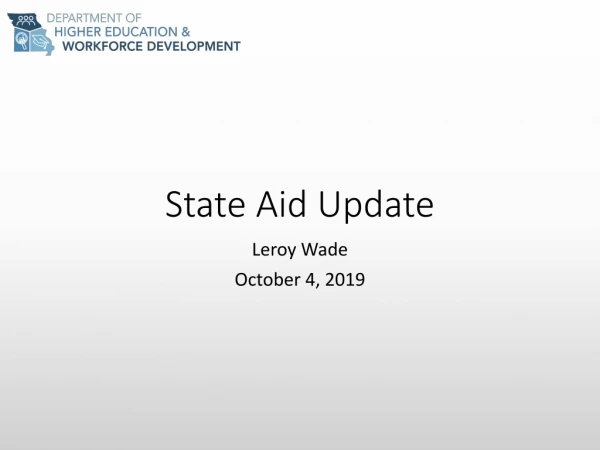 State Aid Update