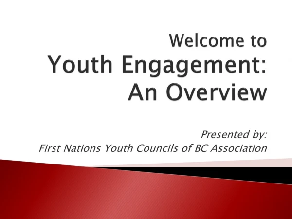 Welcome to Youth Engagement: An Overview