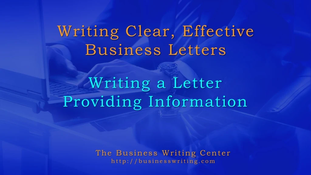 writing clear effective business letters