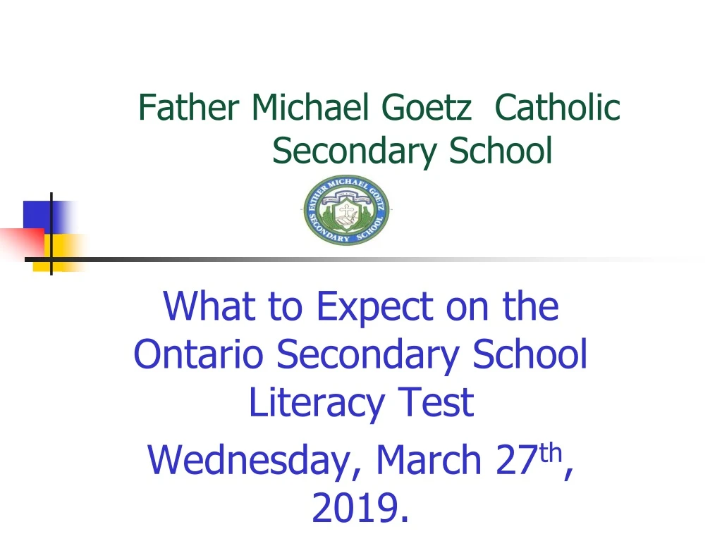 father michael goetz catholic secondary school