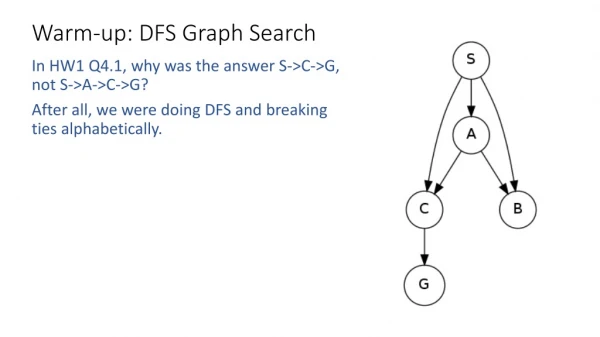 Warm-up: DFS Graph Search