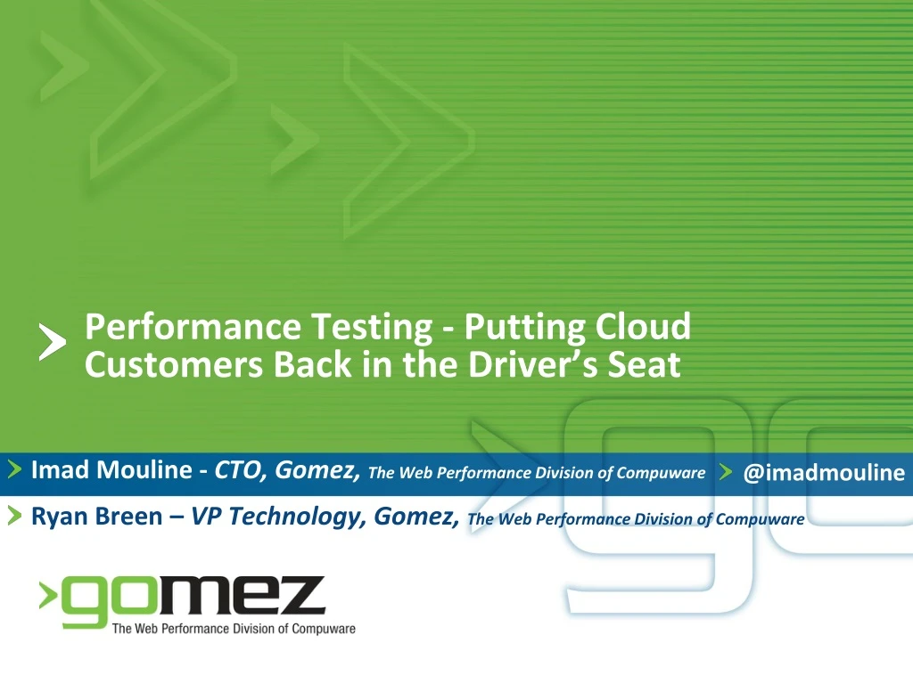 performance testing putting cloud customers back in the driver s seat
