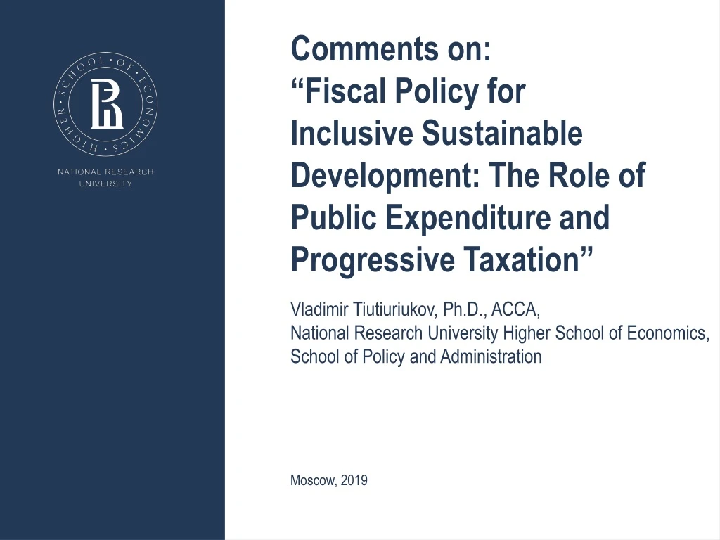 comments on fiscal policy for inclusive