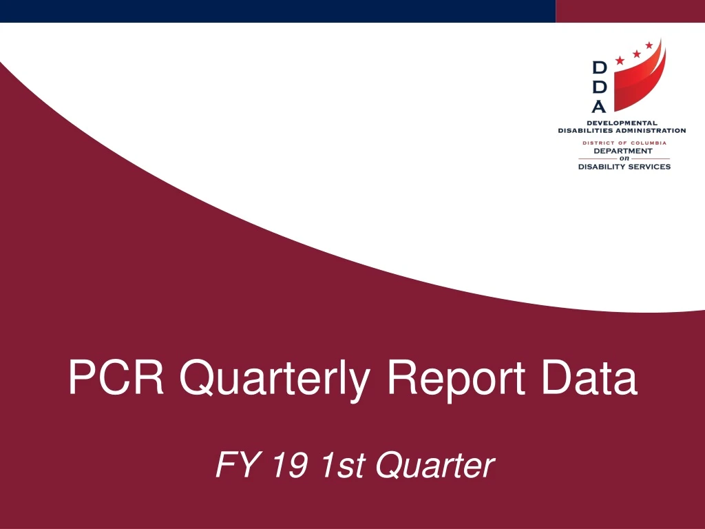 pcr quarterly report data